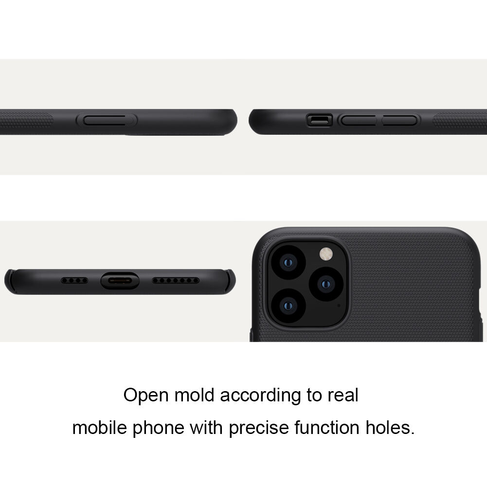 Nillkin mat maskica sa zrnastom površinom za iPhone 11 Pro Max - crni