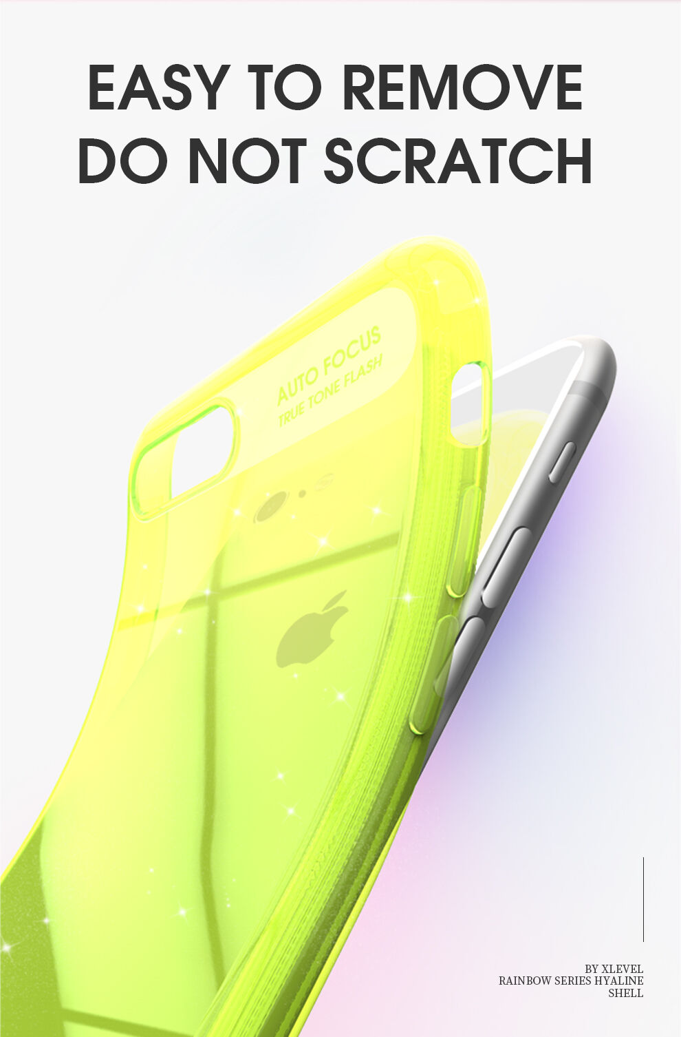 X-Level blještava maskica od meke plastike za iPhone 6 / 6S - crni