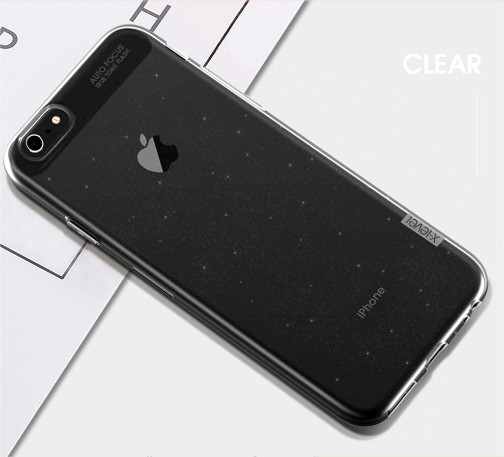 X-Level blještava maskica od meke plastike za iPhone 6 / 6S - crni