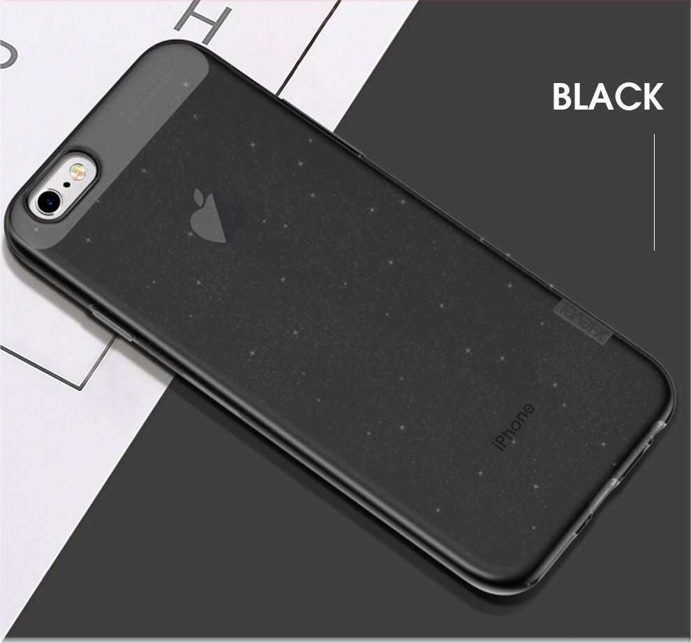 X-Level blještava maskica od meke plastike za iPhone 6 / 6S - crni