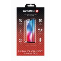 SWISSTEN 2.5D Kaljeno staklo (Tempered Glass) za iPhone 8 Plus / 7 Plus – tvrdoća 9H – debljina 0,3 mm - Bijeli okvir
