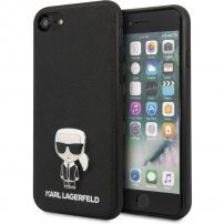 Karl Lagerfeld Saffiano Iconic maskica za iPhone 7 / 8 / SE (2020/2022) - crni