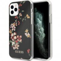 Guess Flower Shiny N.4 maskica za iPhone 11 Pro Max - crni