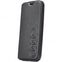 Audi originalna flip futrola od PU kože s logotipom za iPhone 7 Plus / 8 Plus - crno