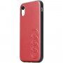 Audi originalna maskica od PU kože za iPhone X / XS - crveni