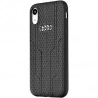 Audi originalna maskica od PU kože s logotipom za iPhone XR - crni