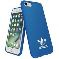 Adidas originalna maskica s logotipom i kožnom strukturom za iPhone 6 / 6S / 7 / 8 / SE (2020/2022) - plavi