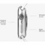 Uniq Glase Slim futrola od meke plastike za Apple Watch 44mm - mat crna