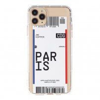 Maskica od meke plastike s uzorkom avionske karte za iPhone 11 Pro Max - Pariz