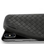 BENKS plastična zaštitna maskica na motiv pletene kože za iPhone XS / iPhone X - Tamnoplava boja