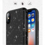 BENKS plastična maskica otporna na udarce s dijamantnim uzorkom za iPhone XS / iPhone X - crna