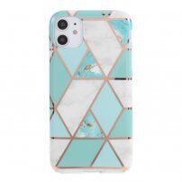 Maskica od meke plastike mramornai uzorak za iPhone 11 - azurno plavi