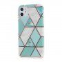 Maskica od meke plastike mramornai uzorak za iPhone 11 - azurno plavi