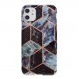 Maskica od meke plastike mramornai uzorak za iPhone 11 - crni