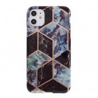 Maskica od meke plastike mramornai uzorak za iPhone 11 - crni