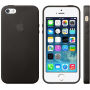 Original kožna navlaka za Apple iPhone 5S/SE (2016) - crna