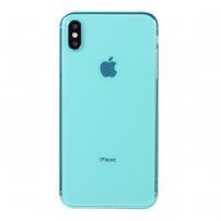 Transparentna maskica od meke plastike za iPhone XS Max - azurno plavi