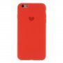 Silikonska maskica sa srcem za iPhone 6 / 6S - crveni