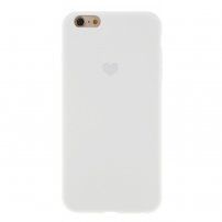 Silikonska maskica sa srcem za iPhone 6 / 6S - bijeli