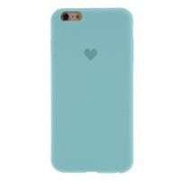 Silikonska maskica sa srcem za iPhone 6 / 6S - Svijetloplav