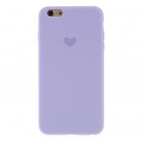 Silikonska maskica sa srcem za iPhone 6 / 6S - jorgovan