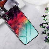 maskica sa staklenom stražnjom stranom za iPhone X / XS - šarena maglina