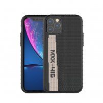 Stilska maskica od tvrde plastike s tekstilnom površinom za iPhone 11 Pro Max - Crnobijeli