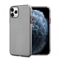 Prozirna maskica sa strukturom saća za iPhone 11 Pro Max - crni
