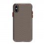 Prozirna maskica sa strukturom saća za iPhone X / XS - crni