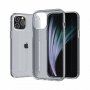 Prozirna maskica s zaštitom kamere za iPhone 12 / 12 Pro - sivi