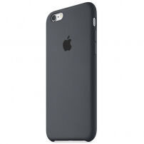 Original silikonska maskica za Apple iPhone 6S Plus - ugljen crna