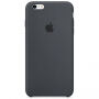 Original silikonska maskica za Apple iPhone 6S Plus - ugljen crna