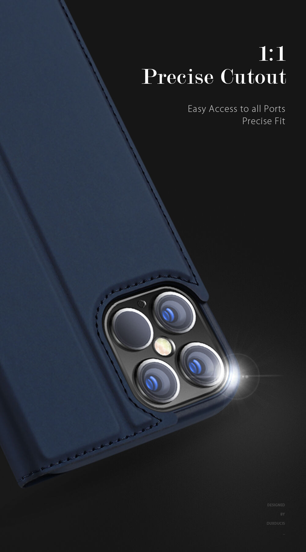 DUX DUCIS flip futrola za iPhone 12 Pro Max - crno