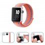 Najlonski remen s prugama za Apple Watch Ultra 49mm / 46mm / 45mm / 44mm / 42mm - neonska narančasta