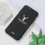 Mat maskica jelen i citat od meke plastike za iPhone 6 - crni