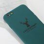 Mat maskica jelen i citat od meke plastike za iPhone 6 - crni