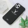 Mat maskica jelen i citat od meke plastike za iPhone 11 Pro - crni