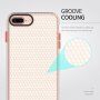 Prozirna maskica sa strukturom saća za iPhone 6 Plus / 6S Plus / 7 Plus / 8 Plus - plavi
