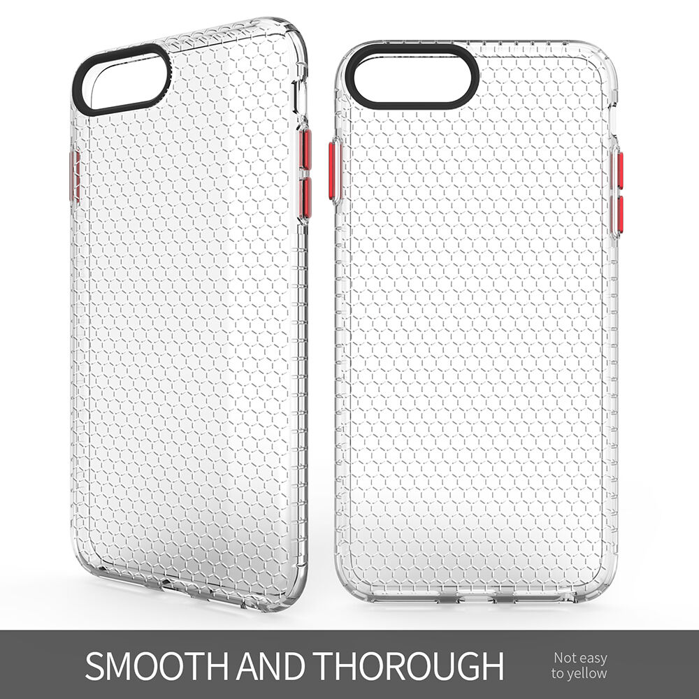 Prozirna maskica sa strukturom saća za iPhone 6 Plus / 6S Plus / 7 Plus / 8 Plus - plavi