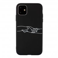 Maskica spojene ruke od meke plastike za iPhone 11 Pro Max - crni