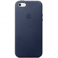 Original kožna navlaka za Apple iPhone 5S / SE (2016) - ponoćno plava