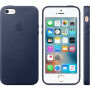 Original kožna navlaka za Apple iPhone 5S / SE (2016) - ponoćno plava