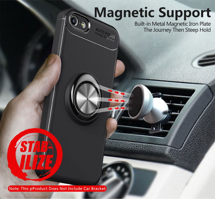 Maskica s metalnim stalkom pogodna za magnetske držače za iPhone 5 / 5S / SE (2016) - crno-plava