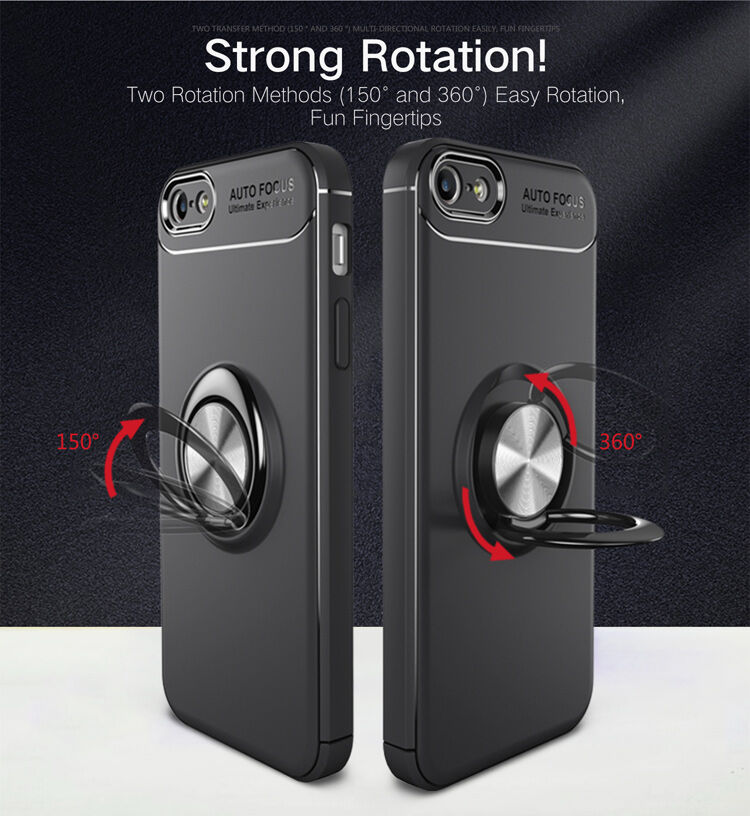 Maskica s metalnim stalkom pogodna za magnetske držače za iPhone 5 / 5S / SE (2016) - crno-sivi