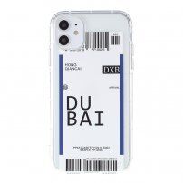 Maskica od meke plastike s uzorkom avionske karte za iPhone 12 mini - Dubai