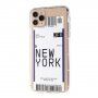 Maskica od meke plastike s uzorkom avionske karte za iPhone 12 Pro Max - New York