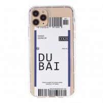 Maskica od meke plastike s uzorkom avionske karte za iPhone 12 Pro Max - Dubai