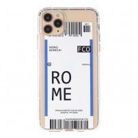 Maskica od meke plastike s uzorkom avionske karte za iPhone 12 Pro Max - Rim