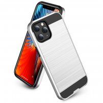 Otporna maskica za iPhone 12 Pro Max - brušena tekstura - bijeli