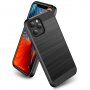 Otporna maskica za iPhone 12 Pro Max - brušena tekstura - crni